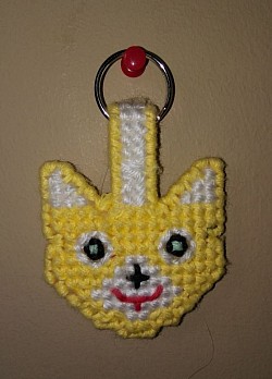 Yellow Cat Keychain