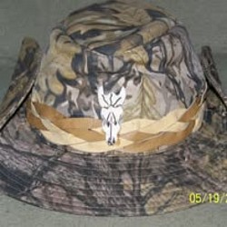 Bone Skull and Band Decorated Hat (Front)