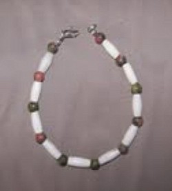 Green Accent Bone Bracelet