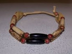 Red Accent Bone Bracelet