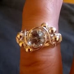 Clear Gem Wire Wrapped Ring