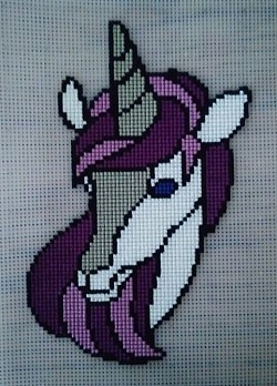 Unicorn on 10 count canvas